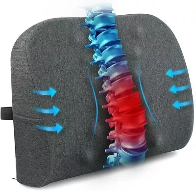 Lumbar Support Pillow For Office Chair And Car Seat Memory Foam Back Pillow... • £0.99