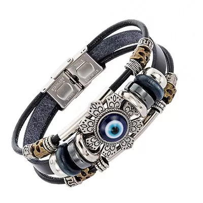 Evil Eye Bracelet Good Luck Protective Lucky Talisman Turkish Trendy Fashion • £5.99