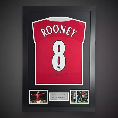 Signed Wayne Rooney First Season Number 8 Manchester United Framed Shirt £199 • $251.33