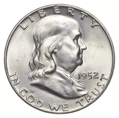 Choice Unc 1952 D Franklin Half Dollar Gem BU From Original Roll *0002 • $15.50