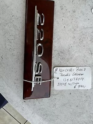 Mercedes  220 SE Ponton  Dash Center Radio Delete Wood Center 1 Plate / Emblem • $390