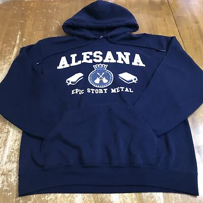 Alesana Epic Story Metal Blue Hoodie Size Large Band • $59.99