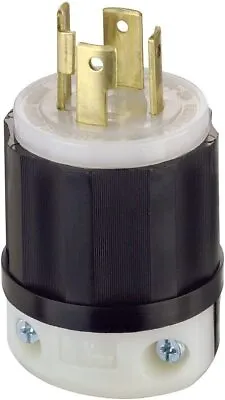 Leviton 2711 3 Pole 4 Wire Grounding Locking Plug 30A 125/250V  L14-30P Black • $14.99