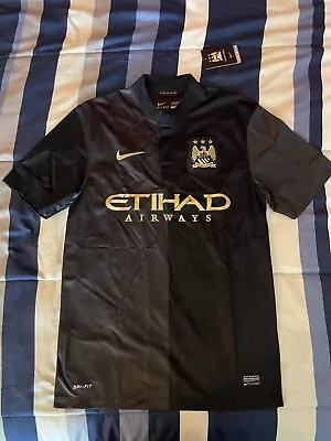 Nike MANCHESTER CITY 2013 2014 AWAY FOOTBALL SHIRT SOCCER JERSEY 574864 Sz Small • $60