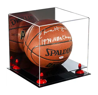 $120.99 • Buy Deluxe Acrylic Basketball Display Case With Red Risers And Mirror (A001-RR)