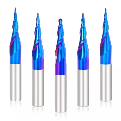 2 Flute Tapered Ball Nose End Mill 1/4'' Shank Carbide End Mill Milling Cutter • $16.24