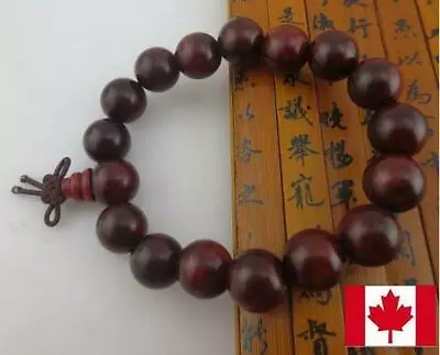 12MM Wood Beads SHAMBALLA WOOD BRACELET Stretch Handmade Jewelry Mens Women • $10.99