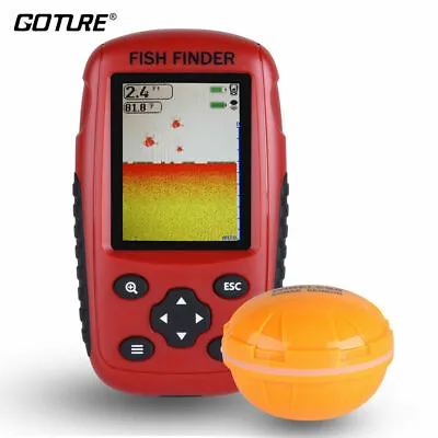 Portable Fish Finder 40M Depth Alarm Sonar Sensor Wireless Fishing Accessories • $104.75