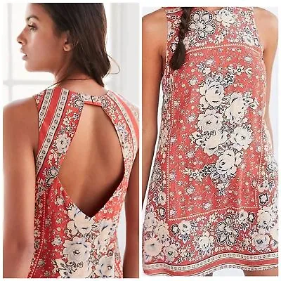 URBAN OUTFITTERS Ecote Bandana Print Floral Open Back Mini Dress • $34