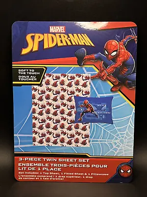 Spider-Man 3 Piece Twin Sheet Set Expressions By Marvel • $29.99