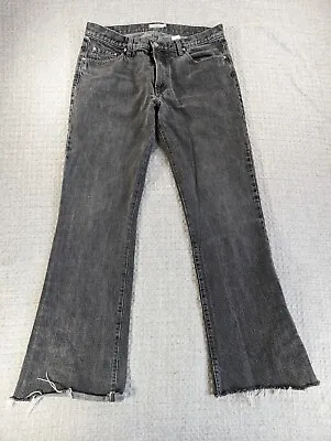 J. Lindeberg Jeans Men 34 Gray Bootcut Wide Leg Cutoff 100% Cotton Fits 32x29 • $39.09