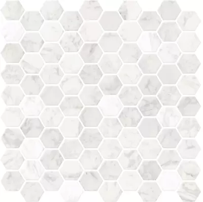 In Home NH2359 Hexagon Faux Marble Peel  Stick Backsplash Tiles White  Off-Wh • $18.98