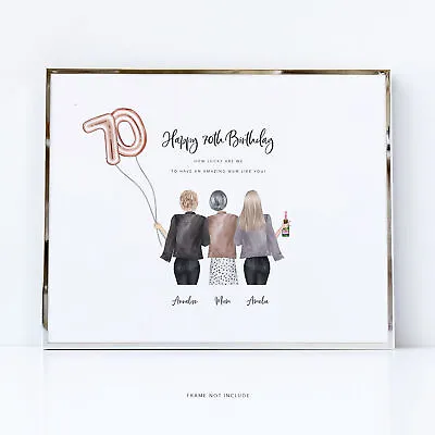 Personalised Happy 70th Birthday Thoughtful Printed Gift For Mum Or Grandmum • £9.99
