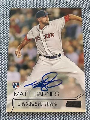 Matt BARNES🔥2015 Topps Stadium Club Black Foil RC AUTO #SCA-MB 34/50 Red Sox • $19.99