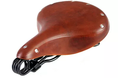 HARLEY Double Steel Saddle Solo Seat Honey Brown Fits 0-  Custom • $250.53