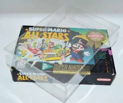 25 Plastic Clear Protectors Cases Sleeves Display For Super Nintendo SNES N64 64 • $26.95