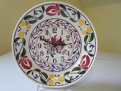 £29.02 • Buy Portmeirion Britain  10.5  Wall Plate Clock 1992 Welsh Dresser Pattern ~ Works