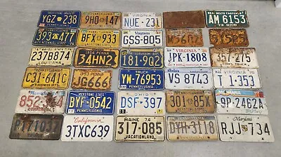 $26.56 • Buy 30 Mixed License Plate Lot For Craft Or Collecting Pa Va Oh Md Il Ca Me Ma La