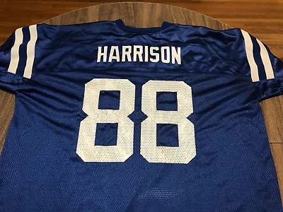 Marvin Harrison 88 Indianpolis Colts 2XL Blue NFL Football Reebok Jersey XXL • $34