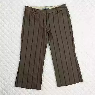 Star City Y2k Women's Brown Pinstripe Capri Pants • $30.40