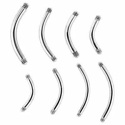 £1.49 • Buy 6mm-16mm Barbell Piercing Stainless Banana Curved Bar Eyebrow Belly Replacement