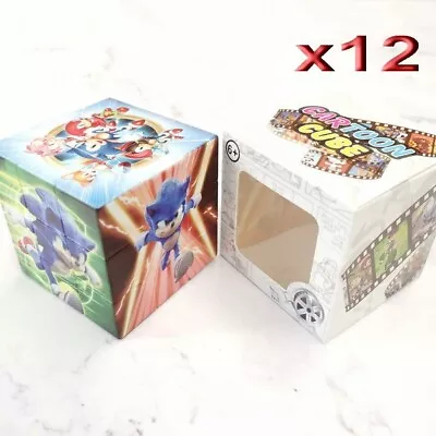 12pc Wholesale 3x3 Kids Sonic Rubiks Magic Speed Puzzle Cube Toys • $30