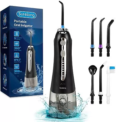 View Details Cordless Water Flosser Teeth Cleaner Dental Oral Irrigator 6 Jet Tips Waterpik • 38.49$