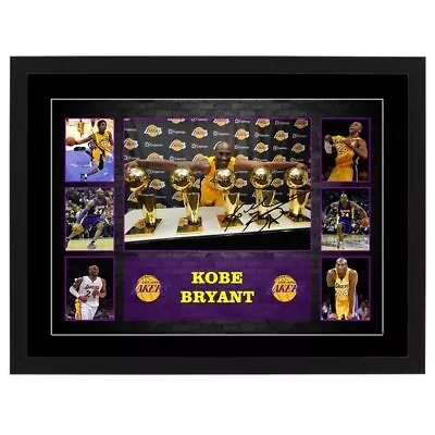Kobe Bryant Lakers Signed Framed Poster Lebron Curry Kobe Basketball Memorabilia • $79