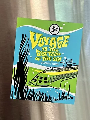 VOYAGE TO THE BOTTOM OF THE SEA 1964 Trading Cards Wrapper Art Magnet - 4 X5  • $8