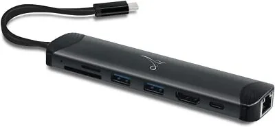 7 In 1 Portable USB C Hub HDMI Ethernet USB A USB C SD Micro • $55.64