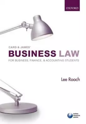 Card & James Business Law For Business Accounting & Finance Students Roach L • £3.45