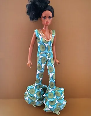 Tailored Geo Print Jumpsuit Fits Mego Cher Diana Ross Doll • $22