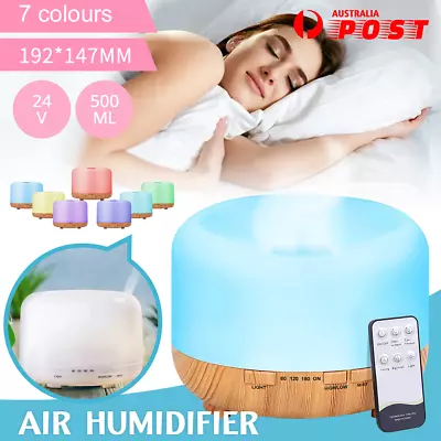 500ml 7 Colors Air Humidifier Aroma Essential Oil Diffuser Mist Maker Purifier • $19.49