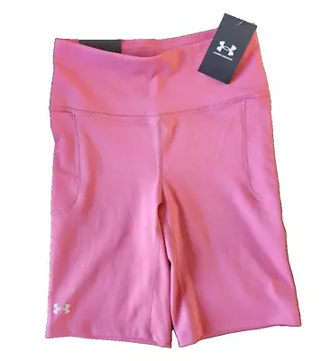 Under Armour Women's UA MOVEMENT High Rise Bike Shorts 1377097 - Pink Size S • $38.94