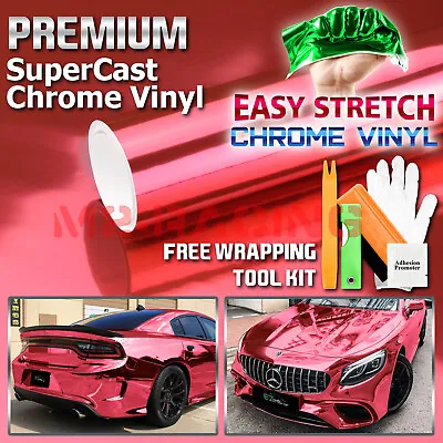15 Colors Supercast Easy Stretch Chrome Car Vinyl Wrap Bubble Free Sticker Film • $344.88