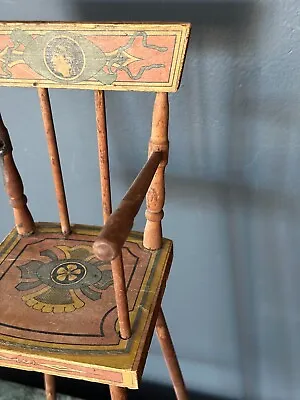 Antique Bliss Doll Furniture Litho Paper High Chair For Repair • $65