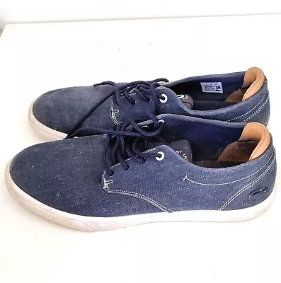 LACOSTE Denim Blue Shoes Sneakers Men's Size EU 43 US 10 • $25