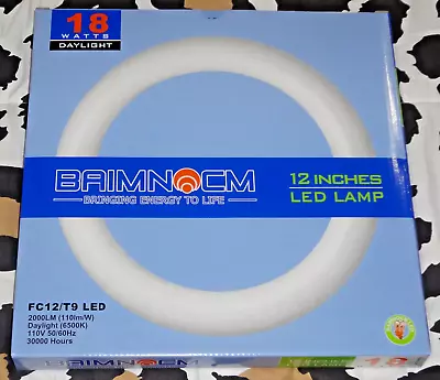 2 Pack Baimnocm Fc12 T9 Led Circline 12 Inch Replacement Light Bulb 18w Daylight • $39.97