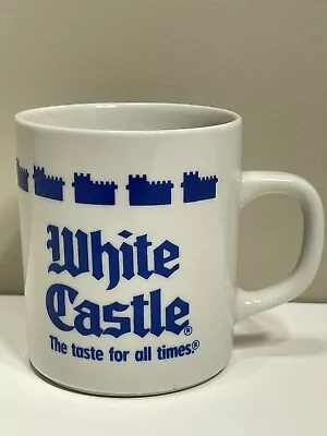 Vintage White Castle Coffee Mug Cup The Taste For All Times Blue & White - 1990 • $14.99