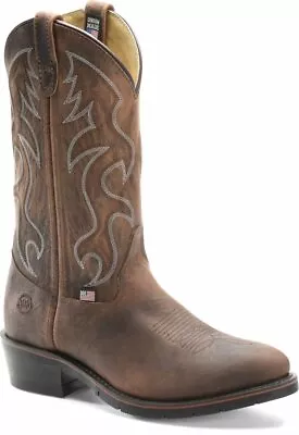Double-H Men’s 12” AG7 Western Work Boots Brown U-Toe #3282 • $249.95