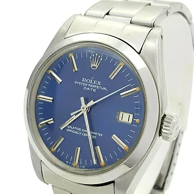 $6499 • Buy Genuine Rolex Oyster Perpetual Date 1500 1971 Mens Watch 
