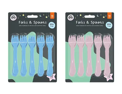 Baby/Toddler Fork And Spoon Set - 10 Pack -BPA Free • £4.45