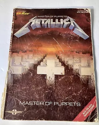 Hal Leonard Metallica Master Of Puppets Guitar Tab Songbook Vintage Book 1988 • $8