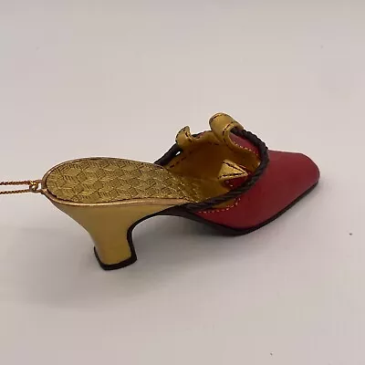 Vintage Metropolitan Museum Of Art Red And Gold High Heel Ornament • $18.94