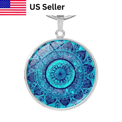 Orgonite Pendant Chakra Healing Stone Necklace Flower Of Life Mandala • $12.99