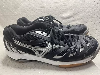 Mizuno Womens 8.5 Wave Rally 5 Volleyball Shoes Black V1GB144005 • $26.97