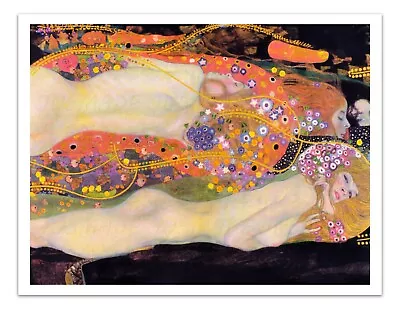 Gustav Klimt WATER SERPENTS II (1907) Vintage Painting 17x22  Art Print • $21.99