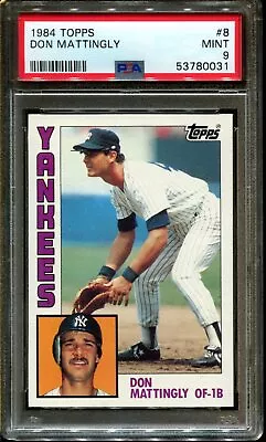 1984 Topps #8 Don Mattingly Rc Yankees Psa 9 • $88.64