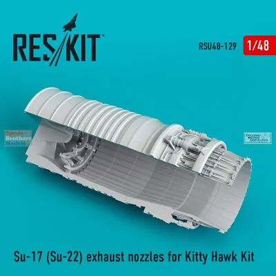 RESRSU480129U 1:48 ResKit Su-17 Su-22 Fitter Exhaust Nozzle Set (KTH Kit) • $20.94