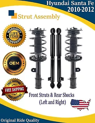 Front Struts & Rear Shocks For 2010-2012 Hyundai Santa Fe Lifetime Warranty • $340.63